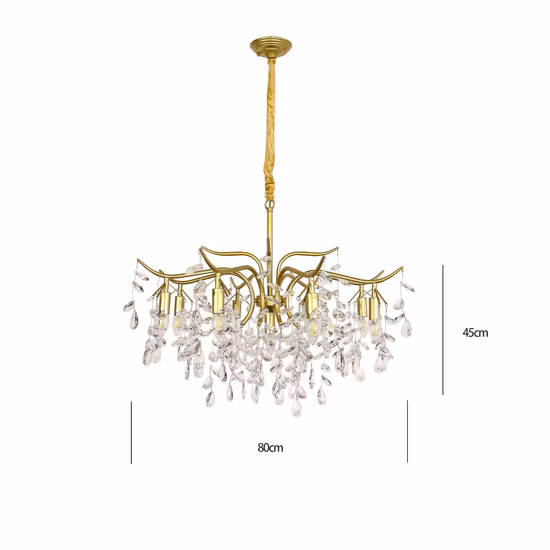 Lumière De Luxe Américain Lustre En Cristal Lumière Moderne Simple Européen Français Salon Lampe Chambre Créative Art Branche Lampes Pendentif Lumière