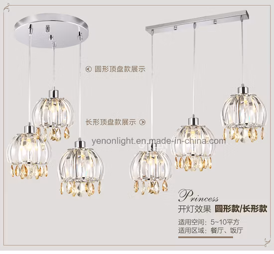 Lustres suspendus K9, lampe en cristal, éclairage d'hôtel
