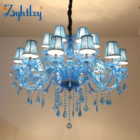 Super Skylite décoration de la maison LED intérieur moderne luxe cristal verre grand plafond pendentif pendentif hôtel lumière lustre