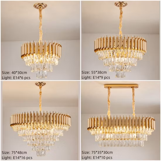 Poteau Simple en cristal taillé en or, meulage de luxe léger